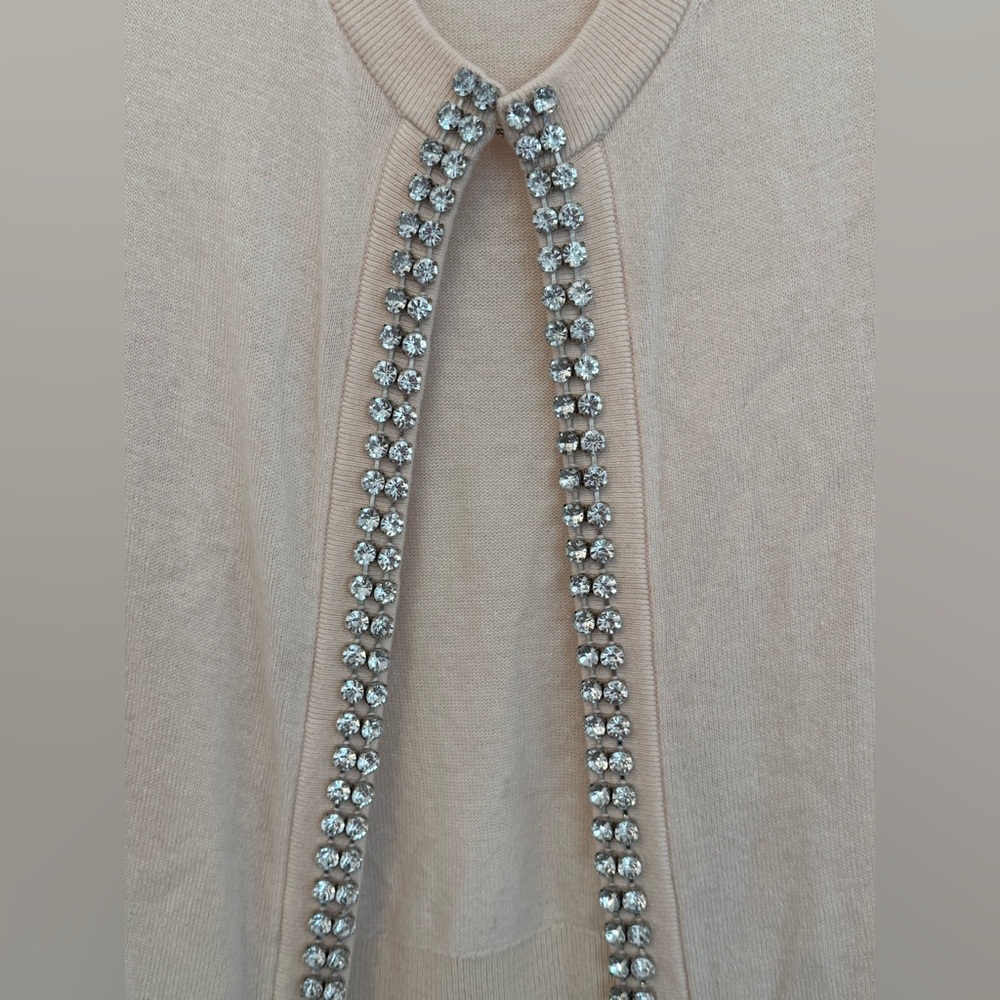 Kate Spade Steal The Spotlight Light Pink Cardigan with Embellished Trim Size S - Picture 10 of 15